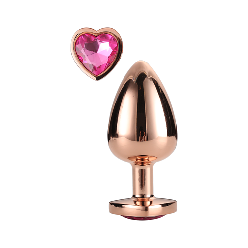 Dream Toys - Gleaming Love - Aluminium buttplug met siersteen - Medium